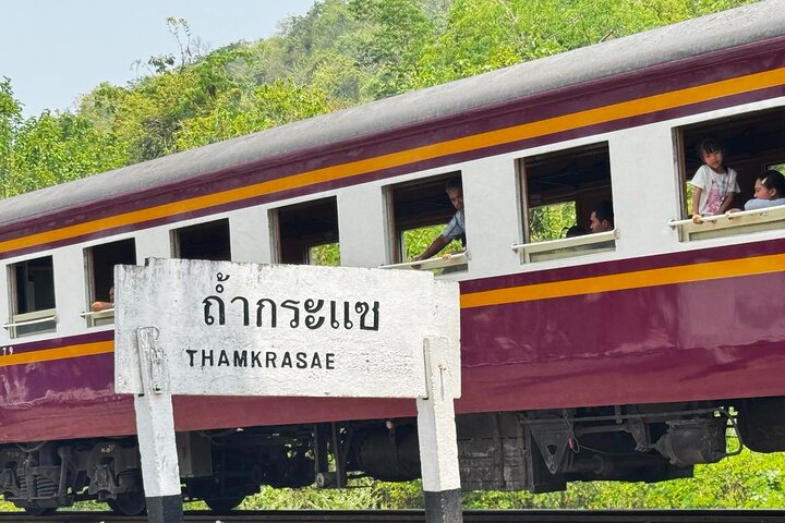 Kanchanaburi Erawan Waterfall and Train Along Death Railway Tour