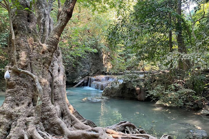 Kanchanaburi Erawan Waterfall and Train Along Death Railway Tour