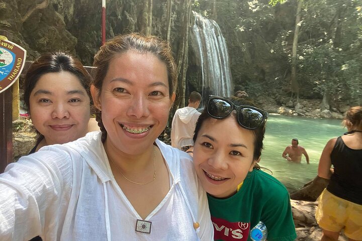 Kanchanaburi Erawan Waterfall and Train Along Death Railway Tour