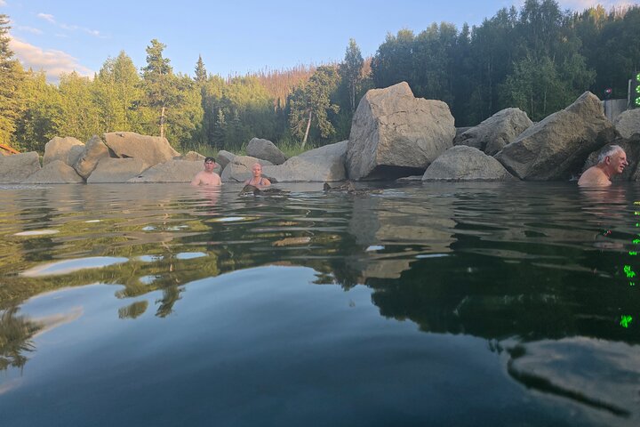 Midnight Sun Magic Chena Hot Springs Soak and Ice Museum Tour
