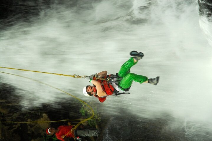 Guachipelin Waterfall Canyoning rappel- rock climbing + lunch