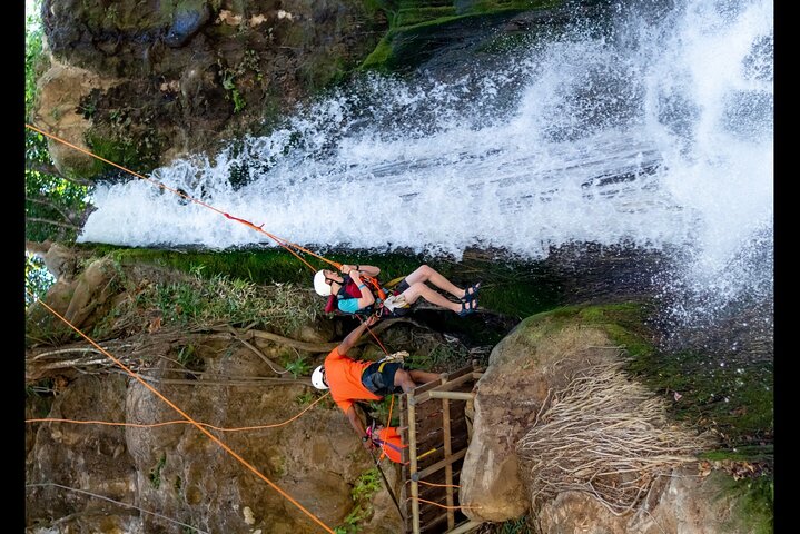 Guachipelin Waterfall Canyoning rappel- rock climbing + lunch