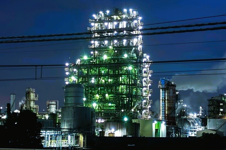 Kawasaki Night Factory Lights: Private Car Tour with Expert Guide