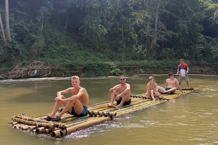 Chiang Mai Elephant Sanctuary, Bamboo Rafting and Waterfall Tour