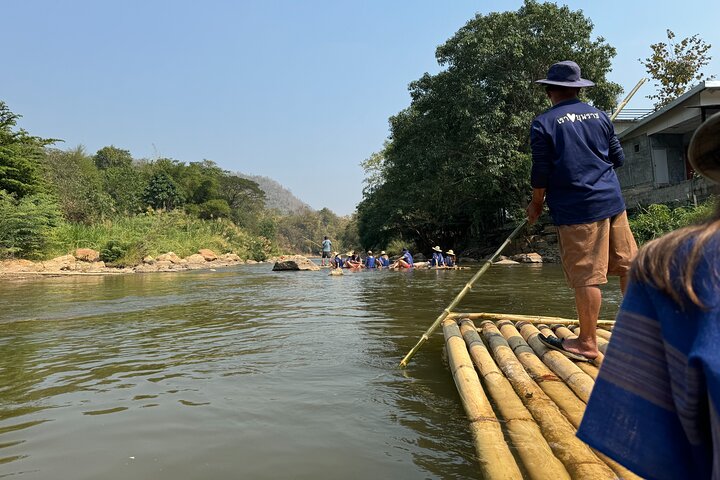 Chiang Mai Elephant Sanctuary, Bamboo Rafting and Waterfall Tour