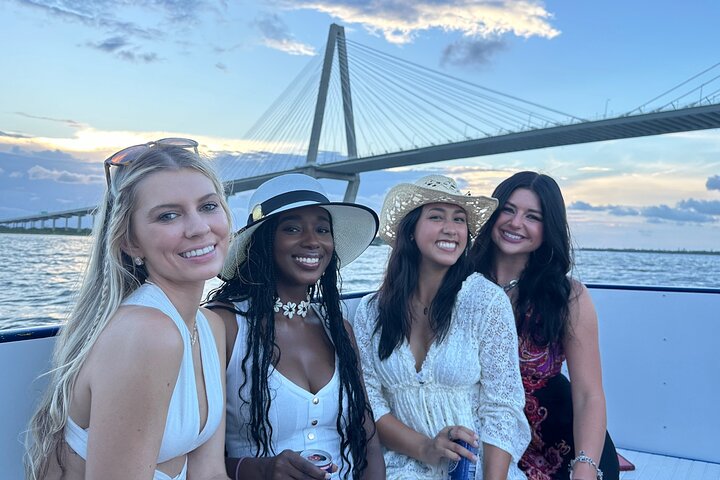 Charleston Harbor Sunset Cruise Scenic Views and Dolphin Spotting