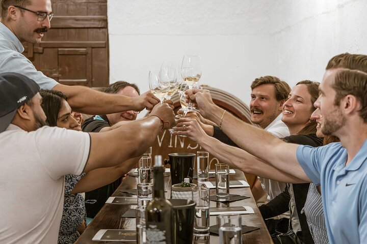 Santorini Wine Adventure with 12 Wine Tastings, Tapas and Sunset