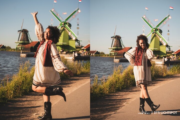 Private Photoshoot in Zaanse Schans with Windmills