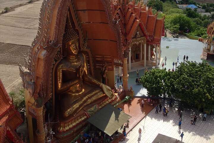 Erawan Waterfall Tiger Cave Temple and Cafe Private Tour