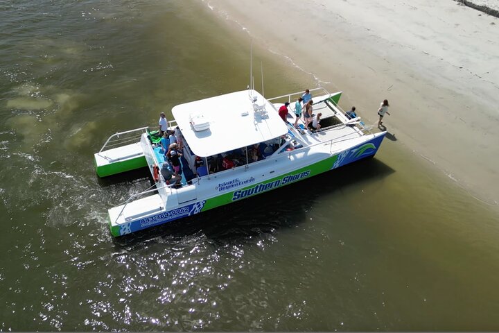 Catamaran Dolphin Cruise in Myrtle Beach with Barrier Island Stop