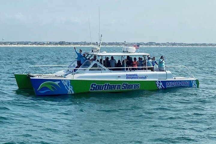 Catamaran Dolphin Cruise in Myrtle Beach with Barrier Island Stop