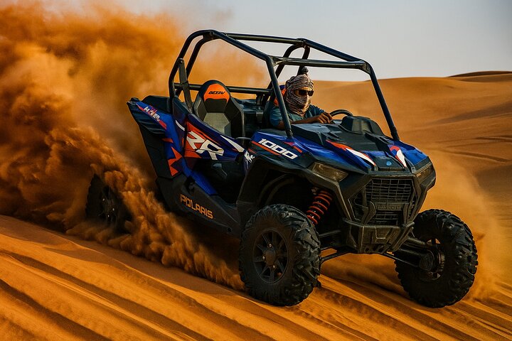 Dubai Desert Safari, Dune Bashing, Camel Ride, Sandboarding & BBQ