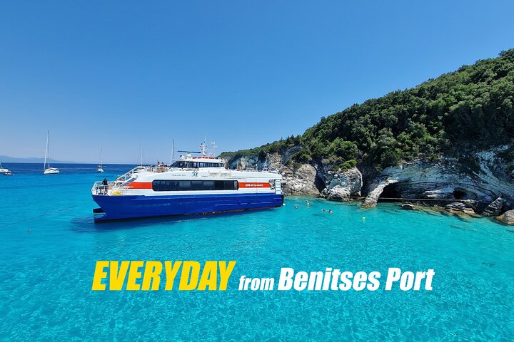 Full-Day Boat Tour of Paxos Antipaxos Blue Caves from Corfu