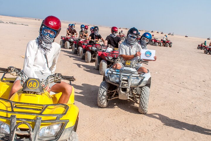 Hurghada VIP Desert Safari – ATV, Buggy,Camel-Bedouin BBQ &Sunset