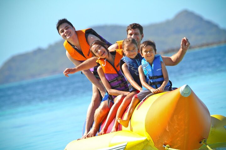 Banana boat in Playa del Palo, Malaga capital