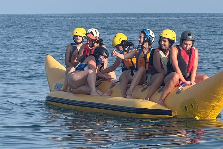 Banana boat in Playa del Palo, Malaga capital