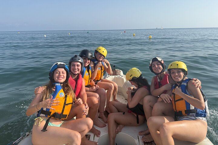 Banana boat in Playa del Palo, Malaga capital