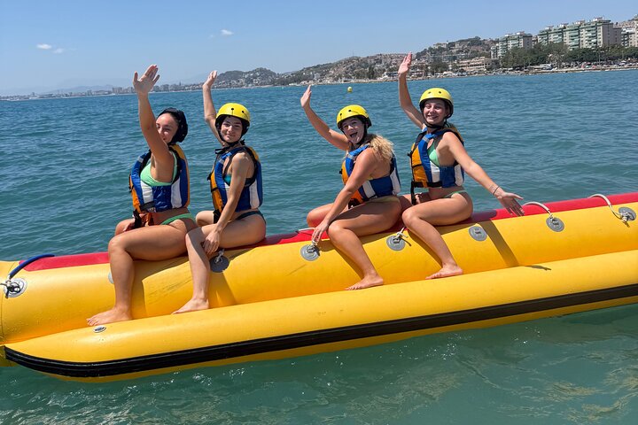 Banana boat in Playa del Palo, Malaga capital