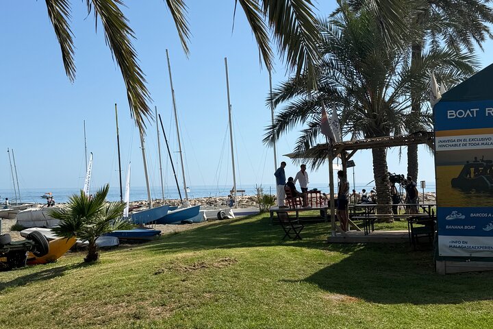 Banana boat in Playa del Palo, Malaga capital