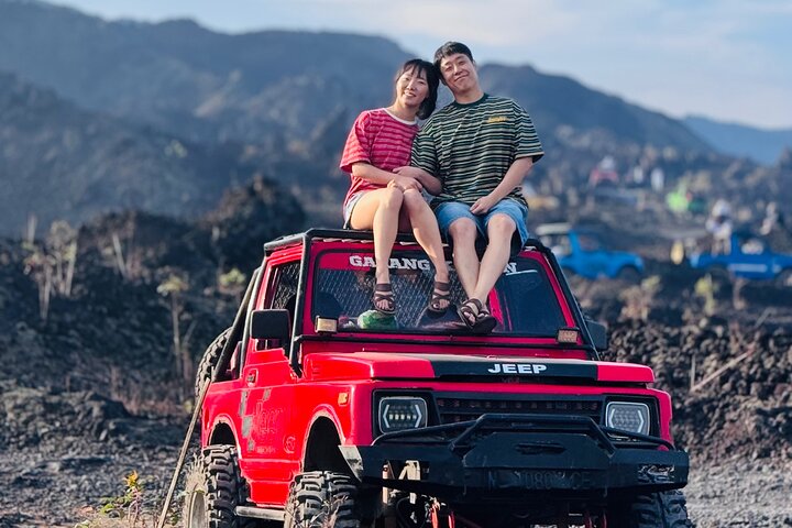 Exclusive Mt. Batur Jeep Sunrise Tour: Volcano Views & Black Lava