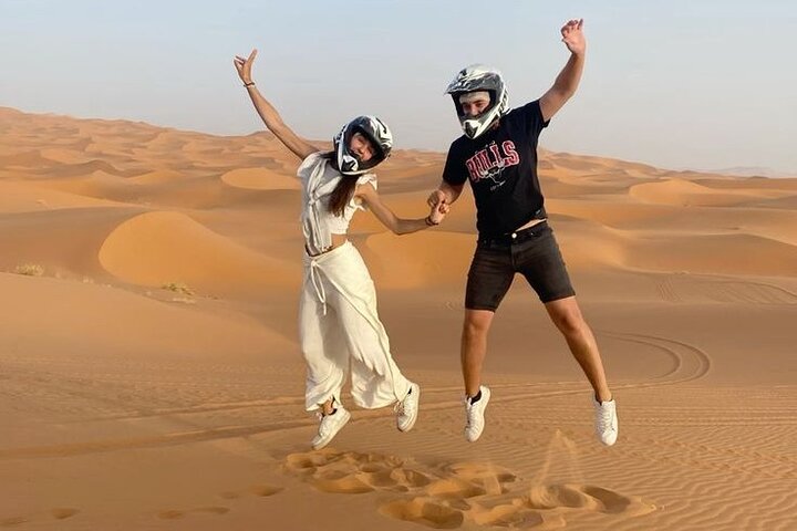 Agadir/Taghazout: Sunset Sandboarding Quad Bike & Moroccan Dinner