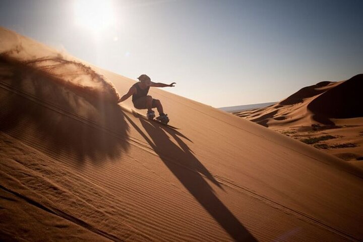 Agadir/Taghazout: Sunset Sandboarding Quad Bike & Moroccan Dinner