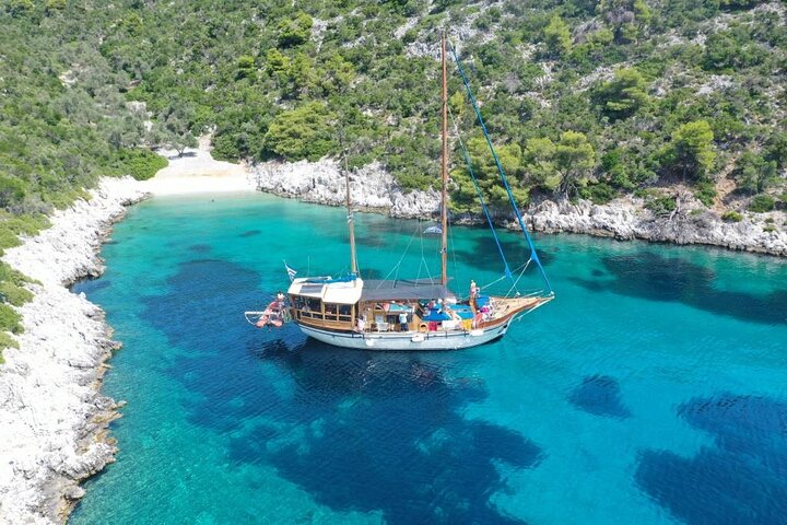 Skiathos Island Day Cruise on Traditional Wooden Sailboat
