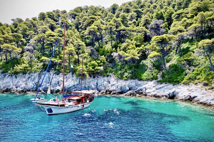 Skiathos Island Day Cruise on Traditional Wooden Sailboat