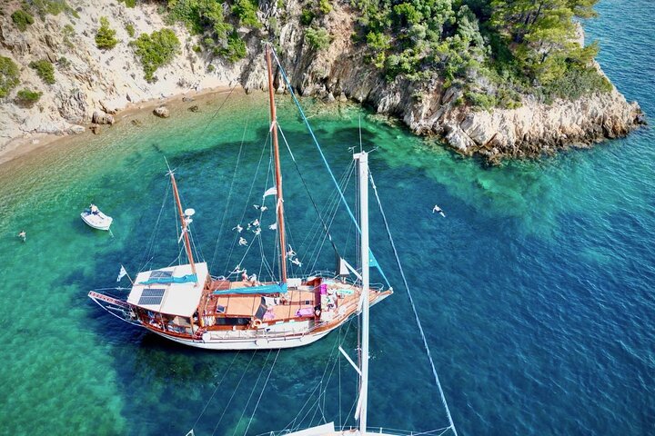 Skiathos Island Day Cruise on Traditional Wooden Sailboat