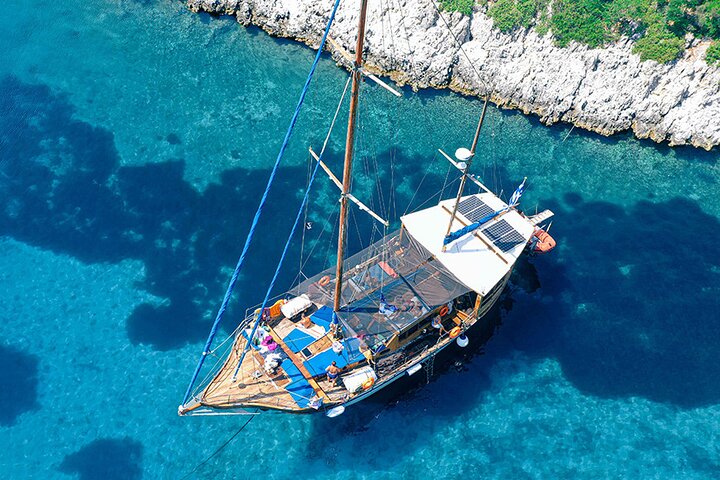 Skiathos Island Day Cruise on Traditional Wooden Sailboat