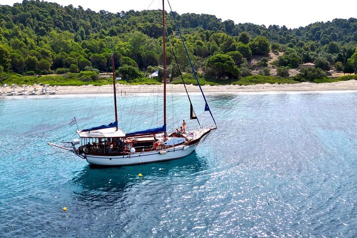 Skiathos Island Day Cruise on Traditional Wooden Sailboat