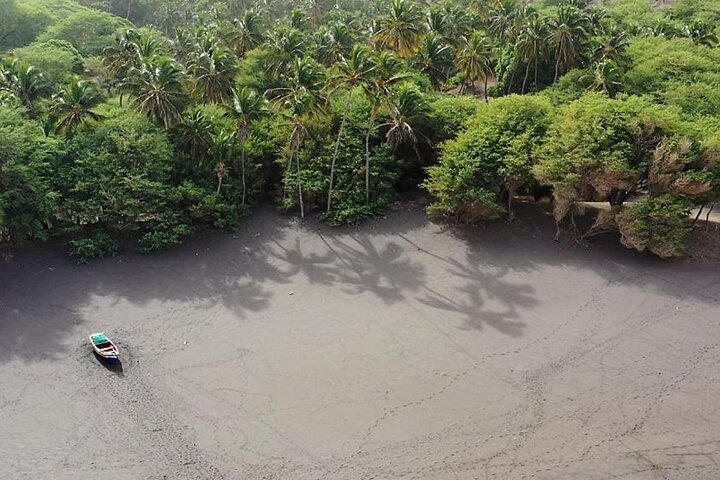 Black Sand Beach & Natural Pool – Scenic Adventure