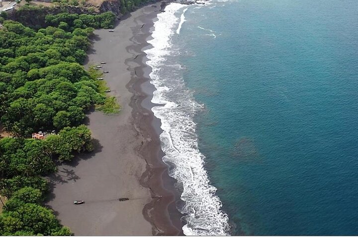 Black Sand Beach & Natural Pool – Scenic Adventure