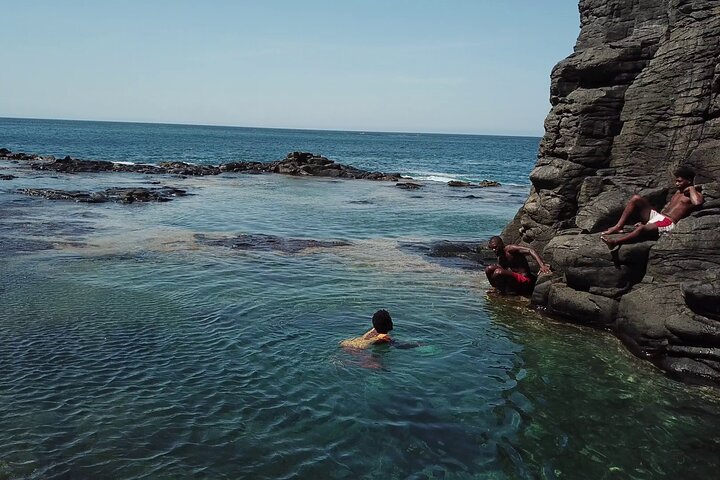 Black Sand Beach & Natural Pool – Scenic Adventure