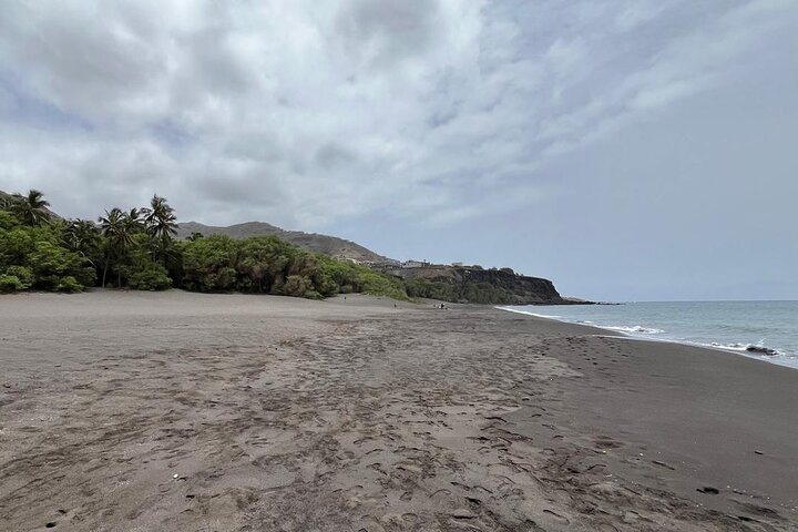 Black Sand Beach & Natural Pool – Scenic Adventure
