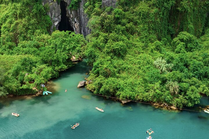 From Hue: Paradise Cave and Dark Cave Day Tour