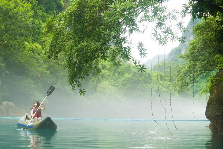 From Hue: Paradise Cave and Dark Cave Day Tour