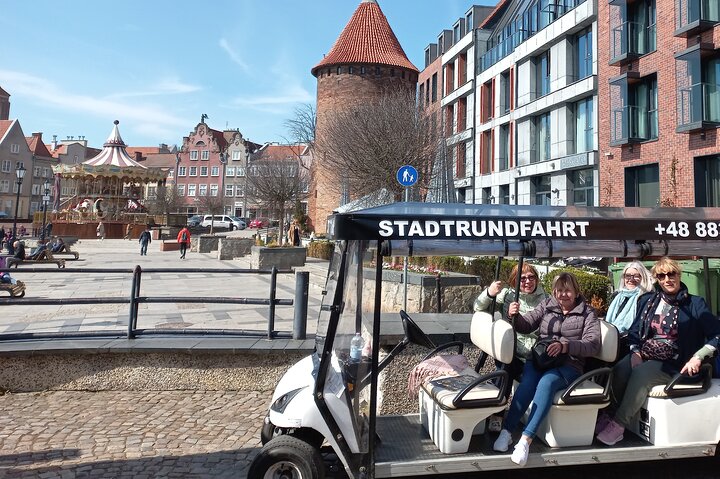 Gdańsk: City Sightseeing Tour by Buggy/Golf Cart LIVE GUIDED 1H