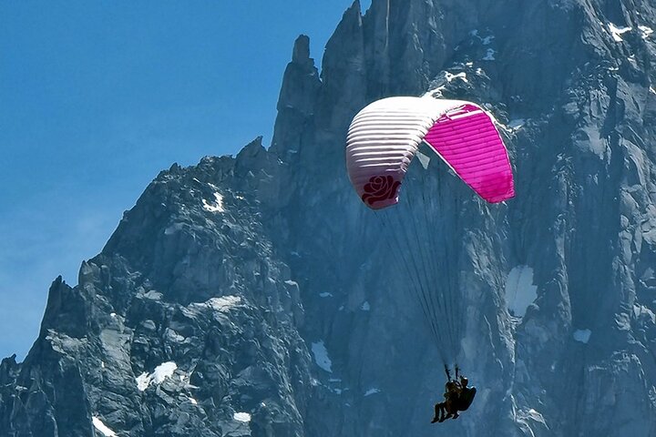 Paragliding Tandem Flight in Chamonix - Take-off from Plan-Praz