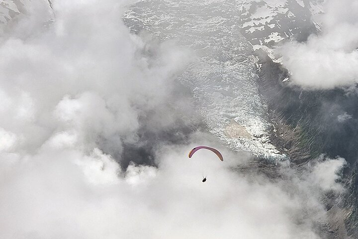 Paragliding Tandem Flight in Chamonix - Take-off from Plan-Praz