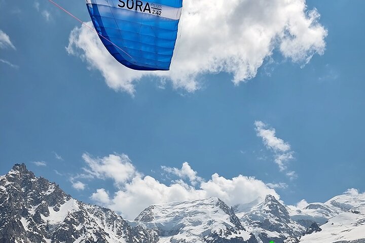 Paragliding Tandem Flight in Chamonix - Take-off from Plan-Praz