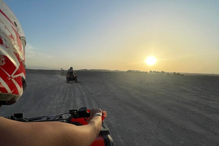 Marrakech Desert Agafay Quad & Camel with Lunch & swimming pool