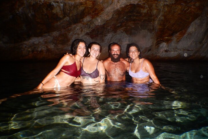 Naxos: Shared Traditional Boat Trip to Rina Cave from Panermos.