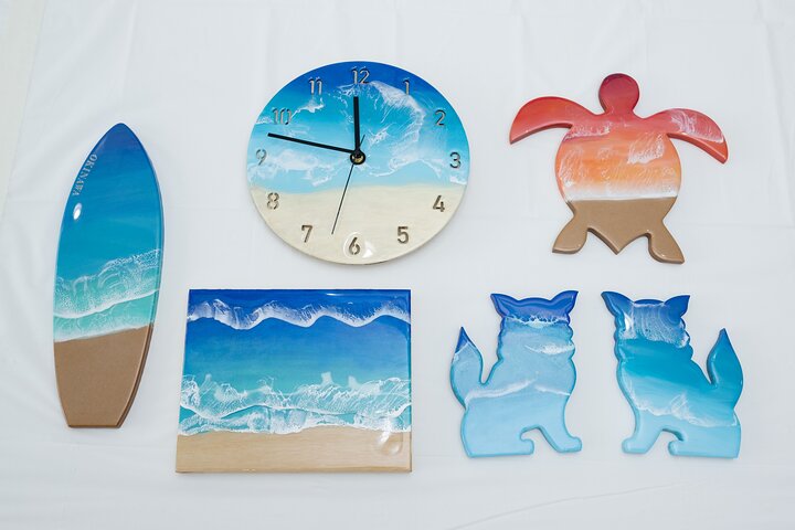Okinawa Blue Wave Resin Art Class in Naha | Next Day Pickup