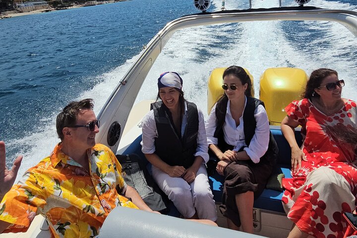 Speedboat Tour Swimming Snorkeling in Pigeon Cave Mirror Beach