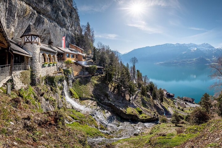 From Basel: Swiss Alps, Lauterbrunnen, Beatus Caves Small Group