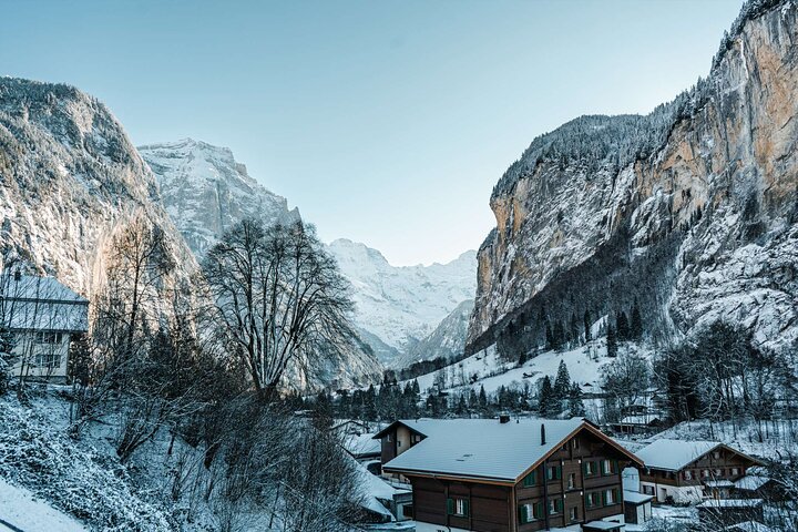 From Basel: Swiss Alps, Lauterbrunnen, Beatus Caves Small Group