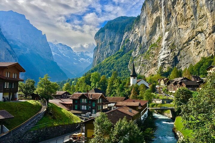 From Basel: Swiss Alps, Lauterbrunnen, Beatus Caves Small Group