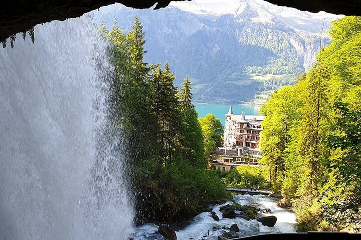 From Basel: Swiss Alps, Lauterbrunnen, Beatus Caves Small Group