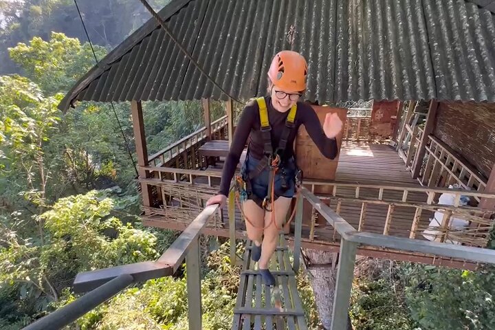 Vang Vieng:Zipline, Cave Tube, Trek,Longtail Boat, lagoon 2